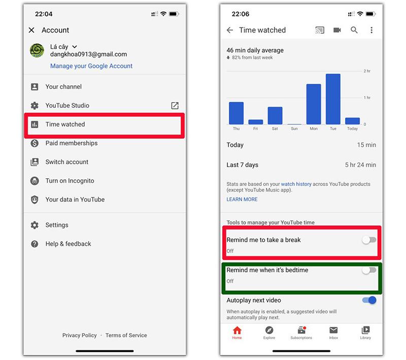 YouTube bổ sung thêm tính năng mới, nhắc nhở người dùng đi ngủ sớm1 YouTube bổ sung thêm tính năng mới, nhắc nhở người dùng đi ngủ sớm