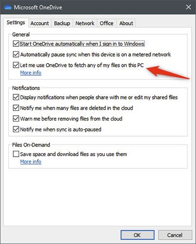 Bạn có thể sử dụng OneDrive để truy cập bất kỳ file nào trên PC của mình