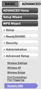 Cách thiết lập và cấu hình DDNS trên router Netgear 1 Nhấp vào Advanced và sau đó chọn Dynamic DNS