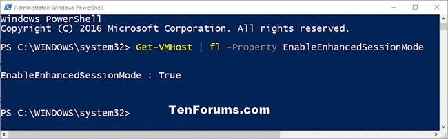 Cách bật/tắt Hyper-V Enhanced Session Mode trong Windows 10