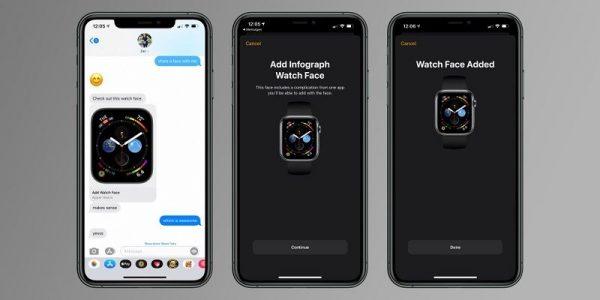 watchOS 7 hỗ trợ chia sẻ hình nền Apple Watch với những người dùng khác