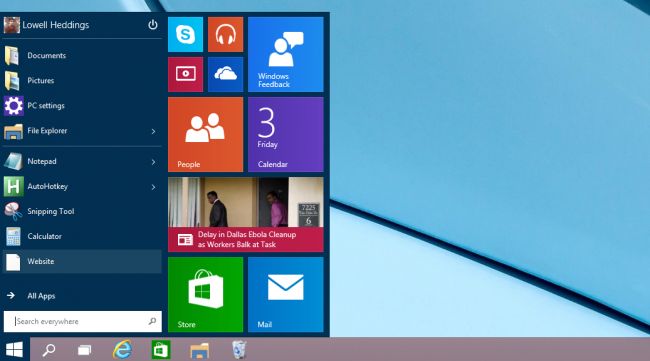 Tùy chỉnh Menu Start Windows 10