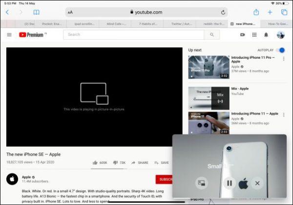 Hướng dẫn đưa tính năng Picture-in-Picture của Youtube lên iPad4