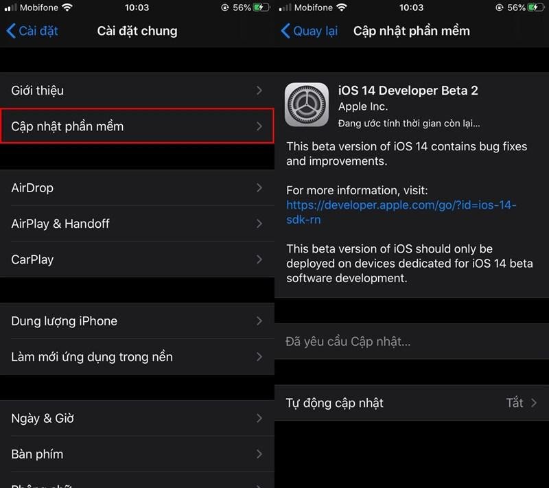 Hướng dẫn cách cập nhật lên phiên bản iOS 14 Beta 2 mới nhất