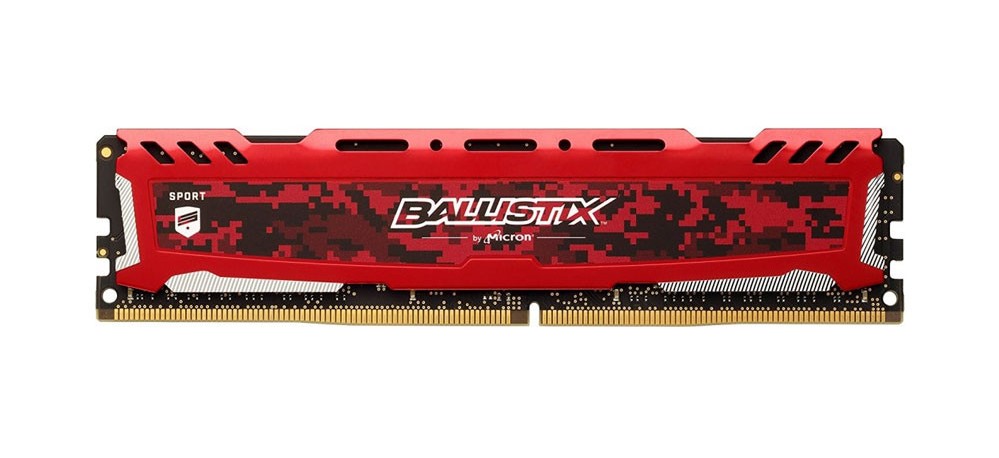 Bộ nhớ/ Ram Crucial Ballistix Sport LT 4GB DDR4 2666 Heatspreader (BLS4G4D26BFSE) (Đỏ) thiết kế nổi bật mang lại hiệu năng mạnh mẽ