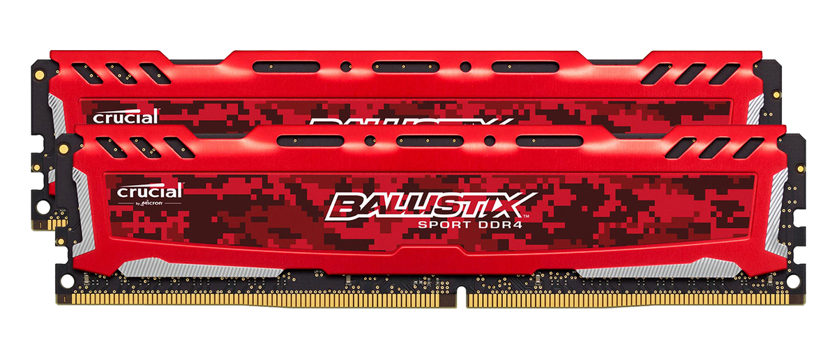 Bộ nhớ/ Ram Crucial Ballistix Sport LT 4GB DDR4 2666 Heatspreader (BLS4G4D26BFSE) (Đỏ) thiết kế nổi bật mang lại hiệu năng mạnh mẽ