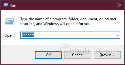 Sao lưu và phục hồi Registry trên Windows 2 Nhập lệnh regedit vào cửa sổ lệnh Run