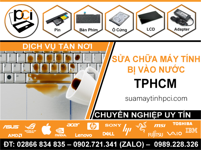 Địa Chỉ Sửa Máy Tính Bị Vào Nước – Bị Rơi Vỡ TPHCM