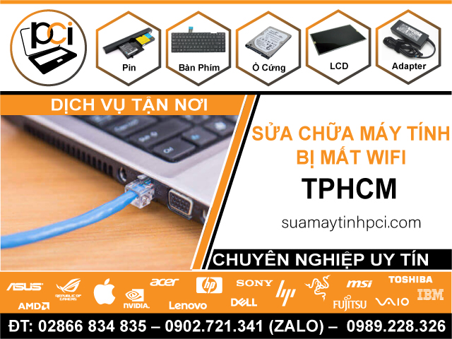 Địa Chỉ Sửa Máy Tính Mất Wifi, Rớt Mạng, Bị Gạch Chéo Đỏ