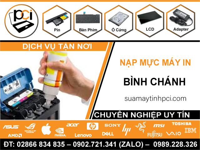 Địa Chỉ Nạp Mực Máy In Huyện Bình Chánh – Uy Tín