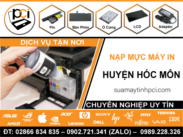 Địa Chỉ Nạp Mực Máy In Huyện Hóc Môn – Chính Hãng