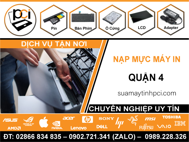Địa Chỉ Nạp Mực Máy In Quận 4 – Thay Mực Chính Hãng