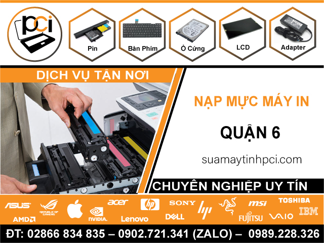 Địa Chỉ Nạp Mực Máy In Quận 6 – Thay Mực In Tận Nhà