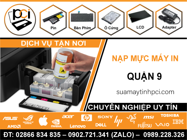 Địa Chỉ Nạp Mực Máy In Quận 9 Uy Tín – Giá Rẻ Ở Q9