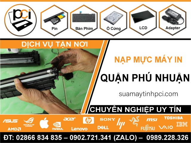 Địa Chỉ Nạp Mực Máy In Quận Phú Nhuận – Uy Tín