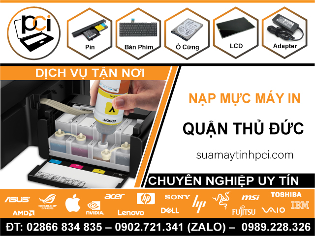 Địa Chỉ Nạp Mực Máy In Quận Thủ Đức Tận Nhà