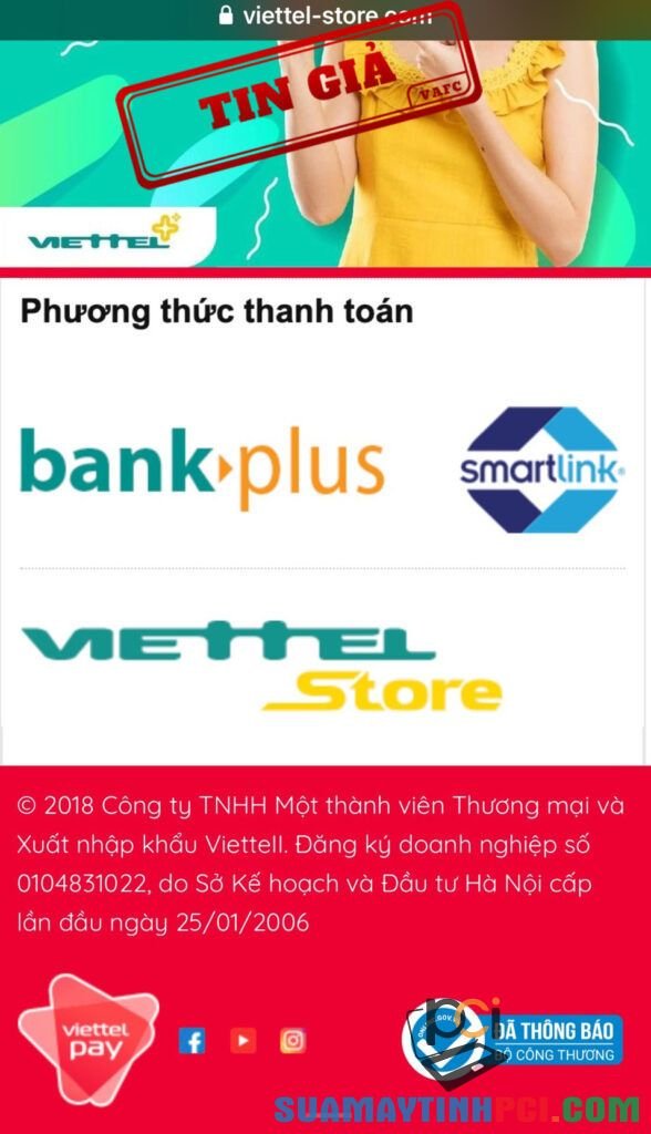 Giả mạo website của Viettel để rao bán SIM 4G 