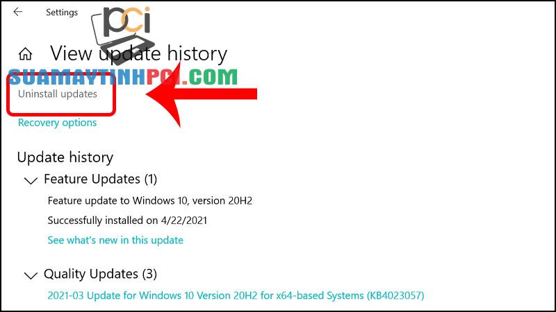 Cách xóa update, gỡ cài đặt bản cập nhật trên máy tính Windows 10 - Thủ thuật máy tính