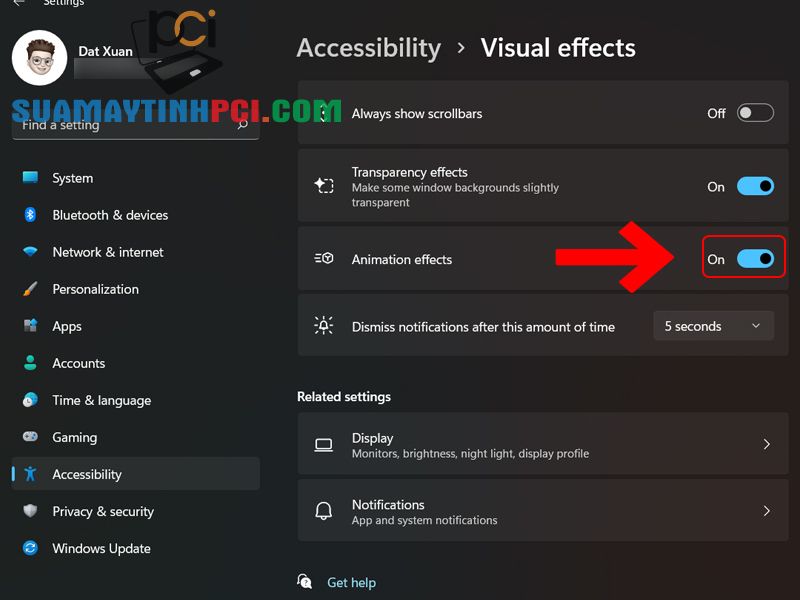 3 cách tắt hiệu ứng chuyển động trên máy tính Windows 11 cực đơn giản - Tin Công Nghệ