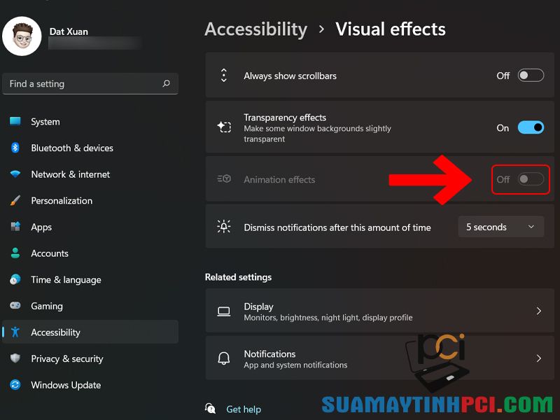 3 cách tắt hiệu ứng chuyển động trên máy tính Windows 11 cực đơn giản - Tin Công Nghệ