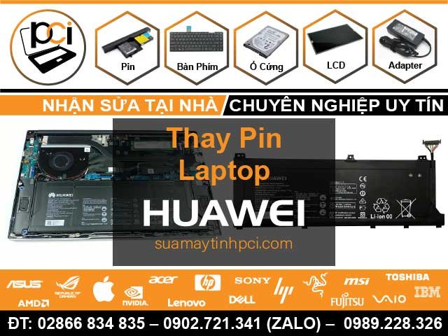 Thay Pin Laptop Huawei – Giá Rẻ Uy Tín – Có Pin Chính Hãng