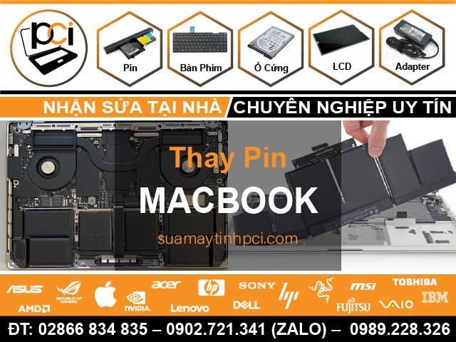 Thay Pin Laptop Macbook – Giá Rẻ Uy Tín – Có Pin Chính Hãng