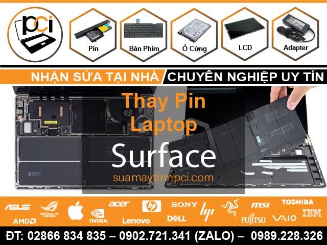 Thay Pin Laptop Surface – Giá Rẻ Uy Tín – Có Pin Chính Hãng