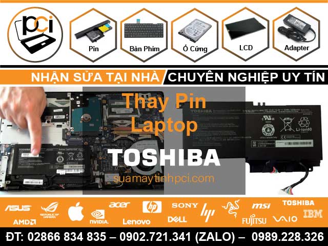 Thay Pin Laptop Toshiba – Giá Rẻ Uy Tín – Có Pin Chính Hãng