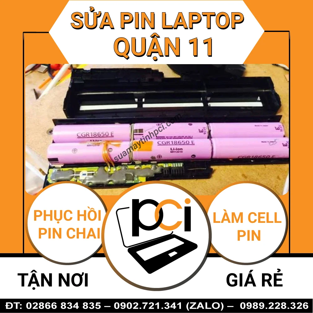 Thay Cell Pin Laptop Quận 11 – Giá Rẻ Uy Tín – Tại PCI