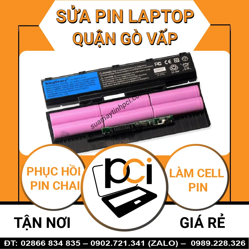 Thay Cell Pin Laptop Quận Gò Vấp – Giá Rẻ Uy Tín – Tại PCI