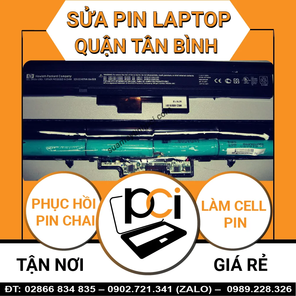 Thay Cell Pin Laptop Quận Tân Bình – Giá Rẻ Uy Tín – Tại PCI
