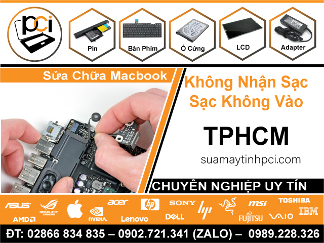 Sửa Chữa Macbook Không Nhận Sạc - Sạc Không Vào Điện