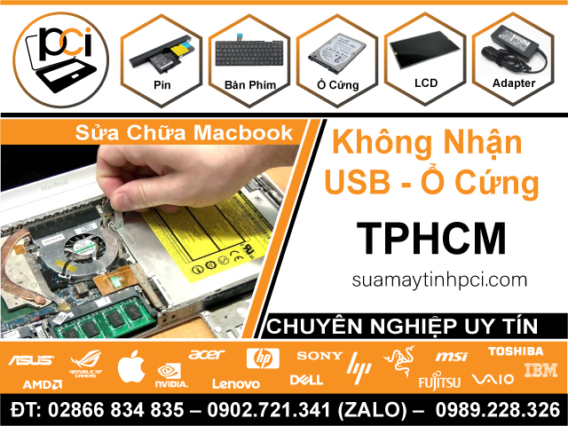 Sửa Chữa Macbook Không Nhận USB - Ổ Cứng - Thiết Bị Ngoài