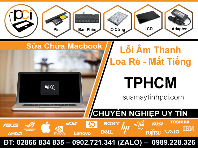 Sửa Chữa Macbook Lỗi Âm Thanh - Loa Rè - Mất Tiếng