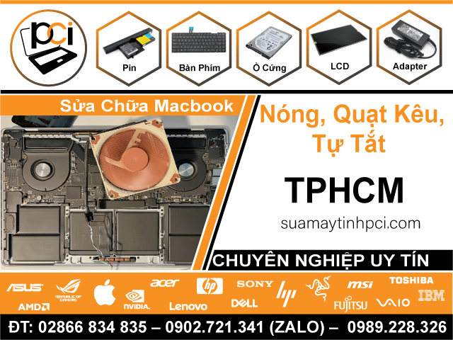 Sửa Chữa Macbook Nóng - Quạt Kêu To - Tự Tắt