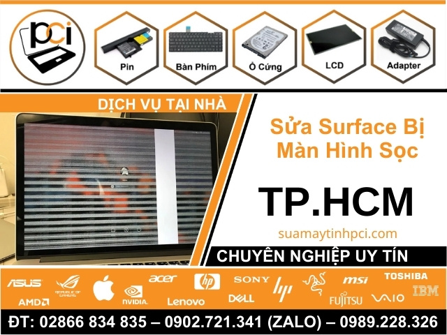 Sửa Surface Bị Màn Hình Sọc – Liệt Cảm Ứng