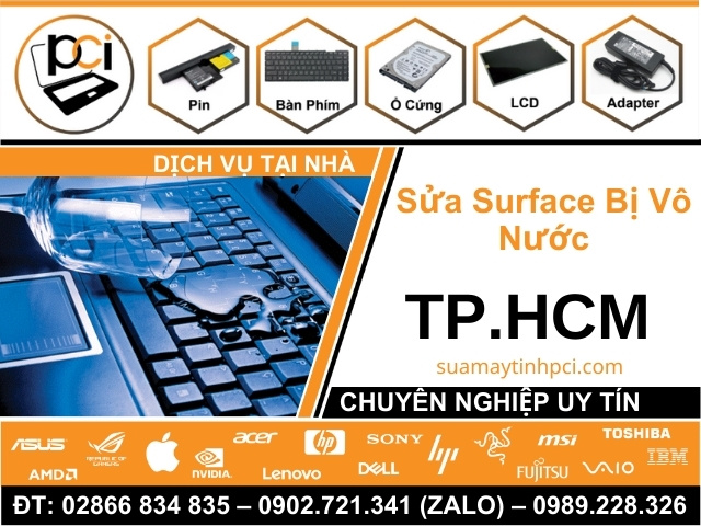 Sửa Surface Bị Vô Nước – Chập Điện