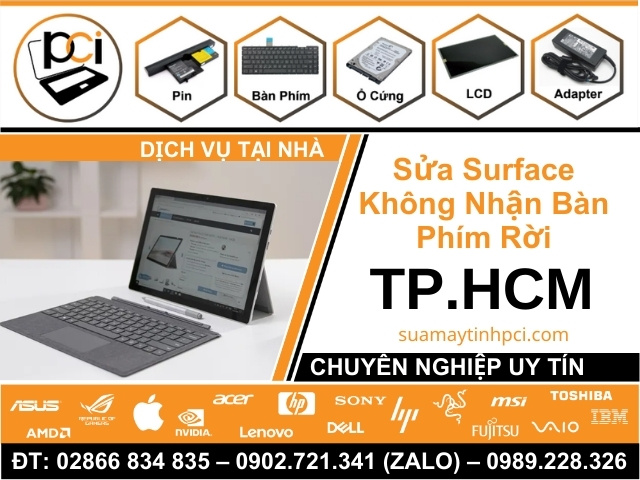 Sửa Surface Không Nhận Bàn Phím Rời Lấy Liền