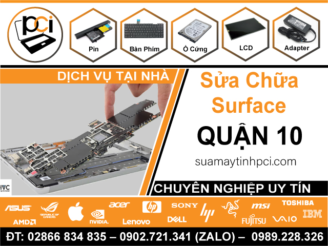 Sửa Surface Quận 10 – Bảo Hành Rõ Ràng