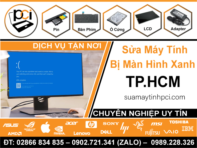 Địa Chỉ Sửa Máy Tính Bị Màn Hình Xanh TPHCM