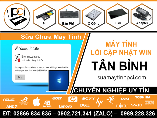 Địa Chỉ Sửa Máy Tính Bị Lỗi Cập Nhật Không Thành Công Tại Quận Tân Bình