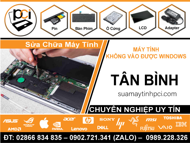 Địa Chỉ Sửa Máy Tính Không Vào Được Windows Tại Quận Tân Bình
