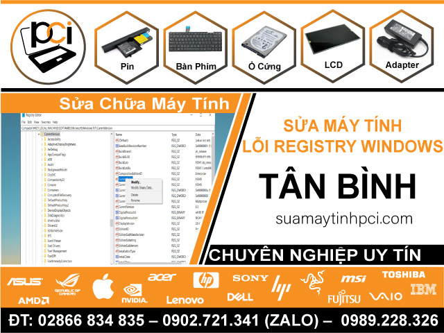 Địa Chỉ Sửa Máy Tính Bị Lỗi Registry Windows Tại Quận Tân Bình