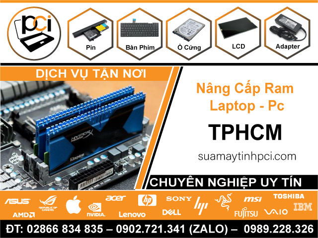 Địa Chỉ Nâng Cấp RAM Laptop PC Chạy Nhanh Hơn Tại TPHCM