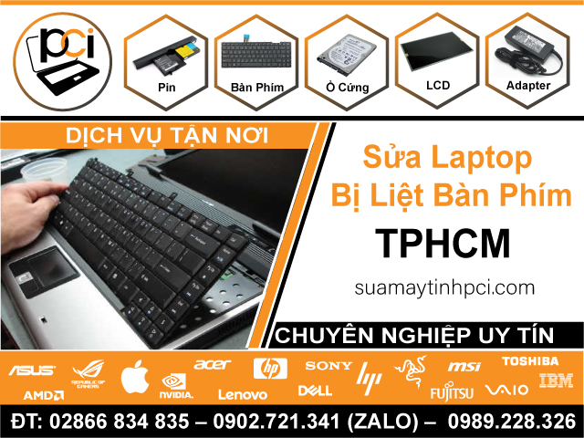 Địa Chỉ Sửa Laptop Bị Liệt Phím TPHCM
