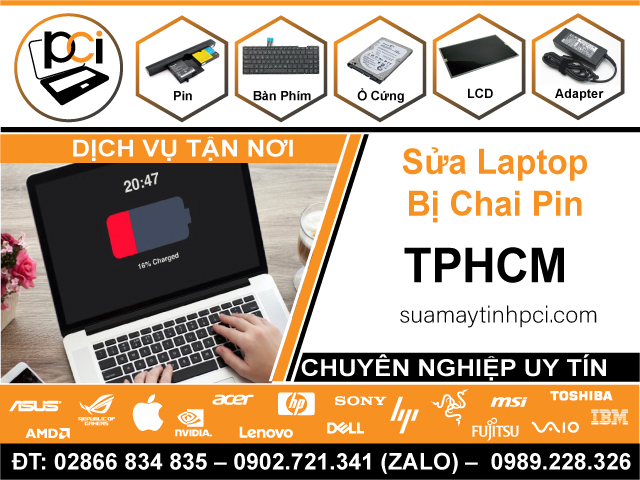 Địa Chỉ Sửa Laptop Chai Pin TPHCM Giá Rẻ
