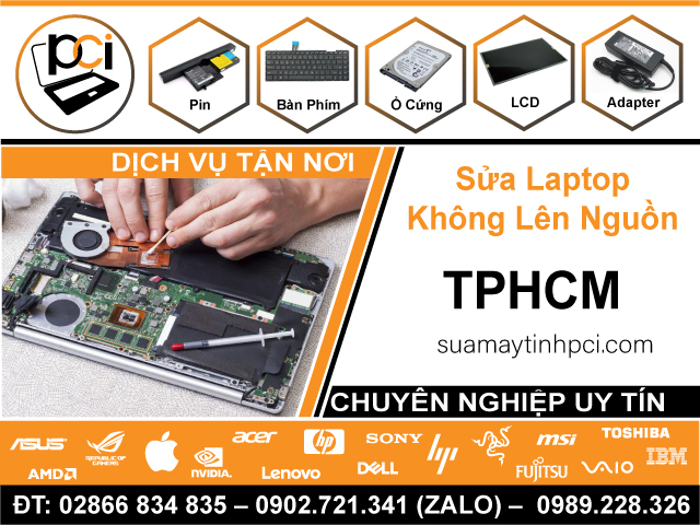 Địa Chỉ Sửa Laptop Không Lên Nguồn TPHCM