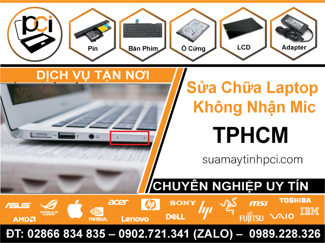 Địa Chỉ Sửa Laptop Không Nhận Mic TPHCM