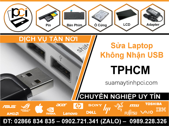 Địa Chỉ Sửa Laptop Không Nhận Usb TPHCM