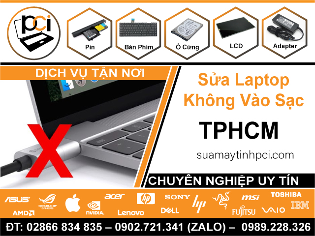 Địa Chỉ Sửa Laptop Không Sạc Pin TPHCM Giá Rẻ